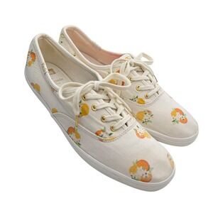 Keds x Kate Spade Orange Blossom Canvas Sneakers Citrus Coastal Grandmother 8.5
